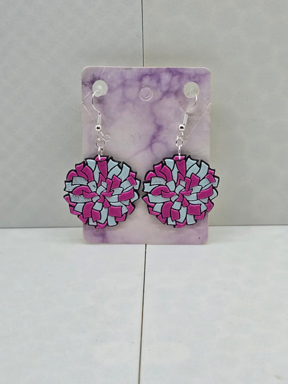 Pom Pom Small Earrings - Erratically Eccentric Creations