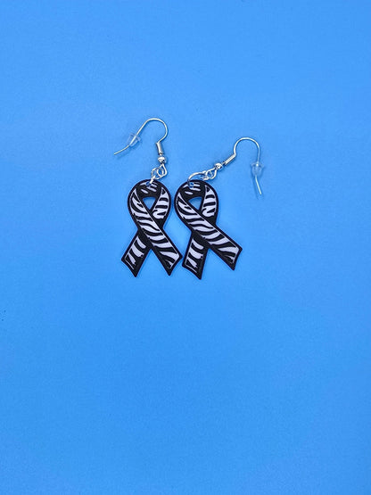 Rare Disease Earrings - 3D Printed - Erratically Eccentric Creations