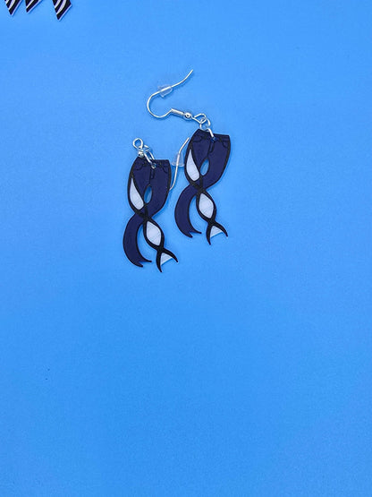 Rare Disease Earrings - 3D Printed - Erratically Eccentric Creations