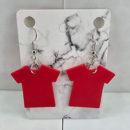 R.E.D. Shirt Earrings (Remember Everyone Deployed) - Erratically Eccentric Creations