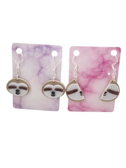 Sloth Halves Earrings - 3D Printed Earrings!