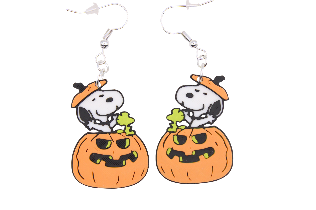 The Peanuts Pumpkins & Phantoms Collection – 3D Printed Halloween Earrings