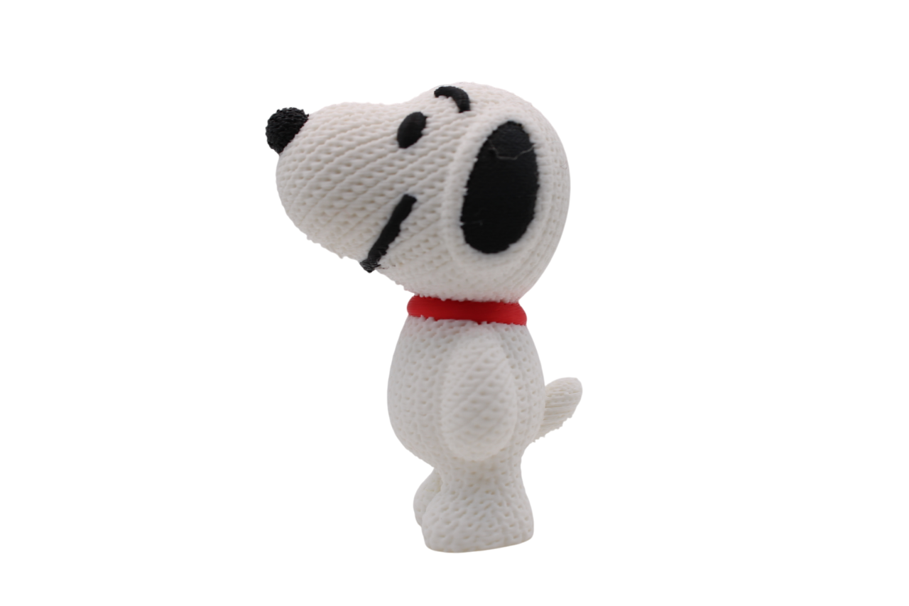 Snoopy Knitted Figurine 3D Printed (not actually knitted)