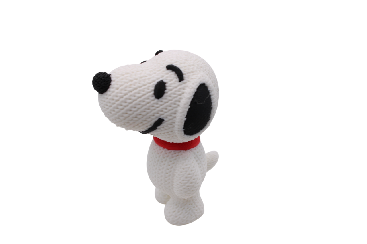 Snoopy Knitted Figurine 3D Printed (not actually knitted)