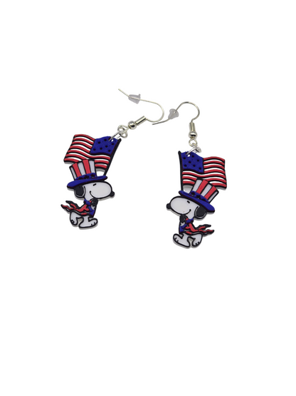 Snoopy 4th of July Earrings