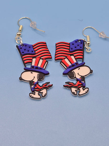 Snoopy 4th of July Earrings
