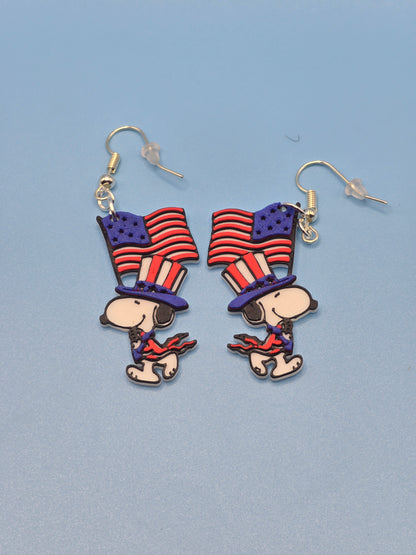 Snoopy 4th of July Earrings