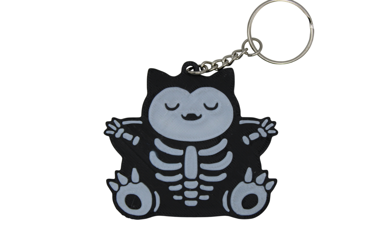 Snorlax Skelli Keychain