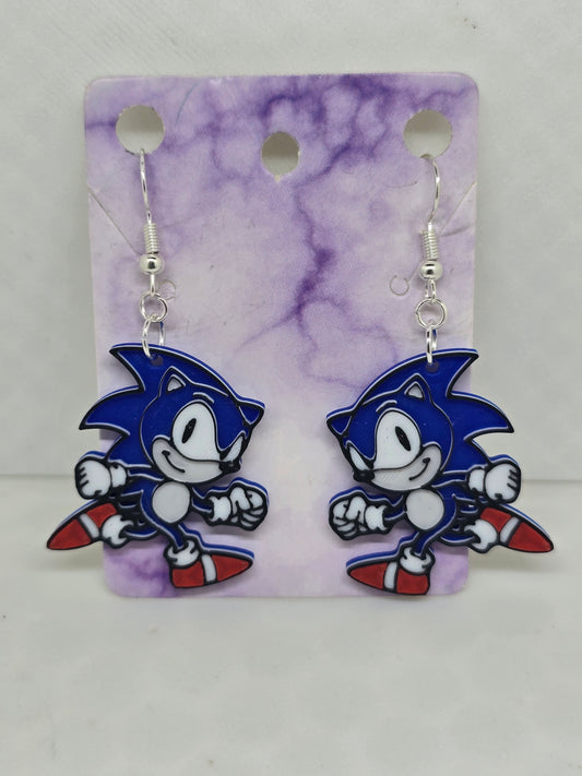 Gamer Sonic Body Earrings