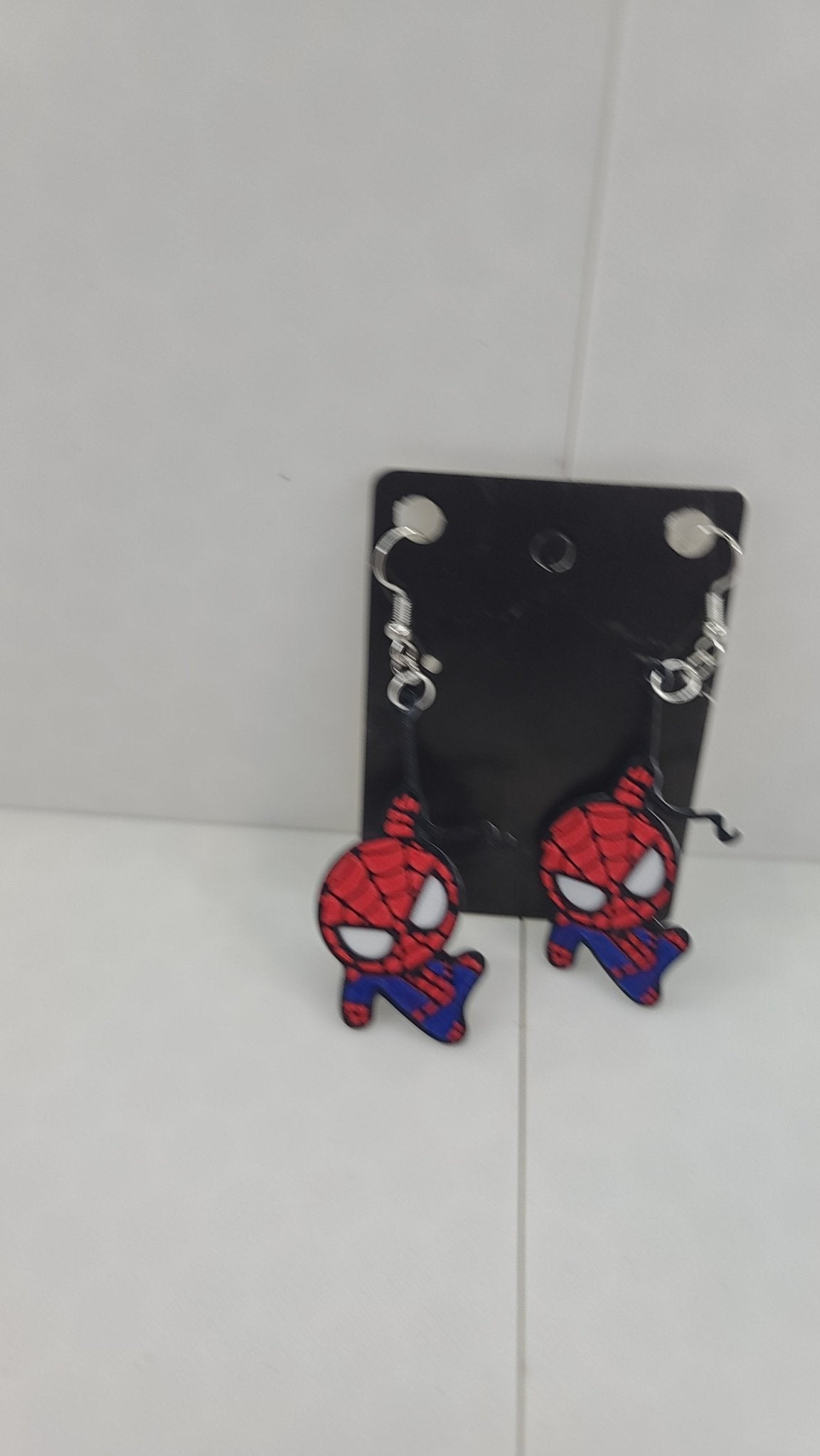 Spiderman Hanging Earrings - Erratically Eccentric Creations