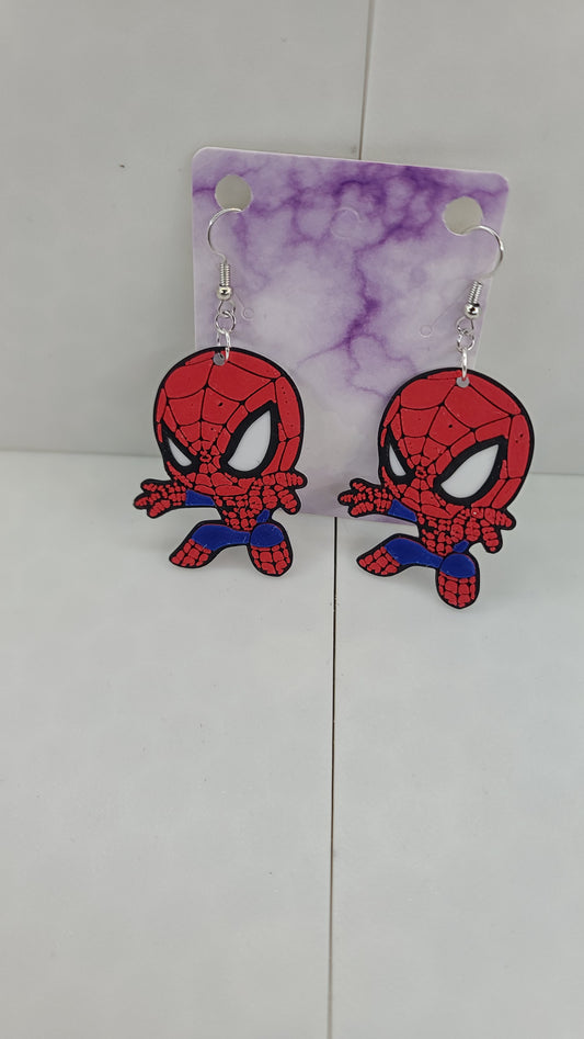 Spiderman Standing Earrings