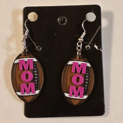 Football Mom Earrings - 3D Printed Earrings!