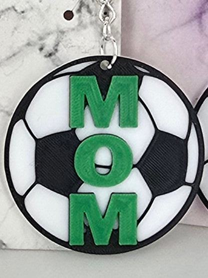 Soccer Mom Earrings - 3D printed. Multiple colors to choose from