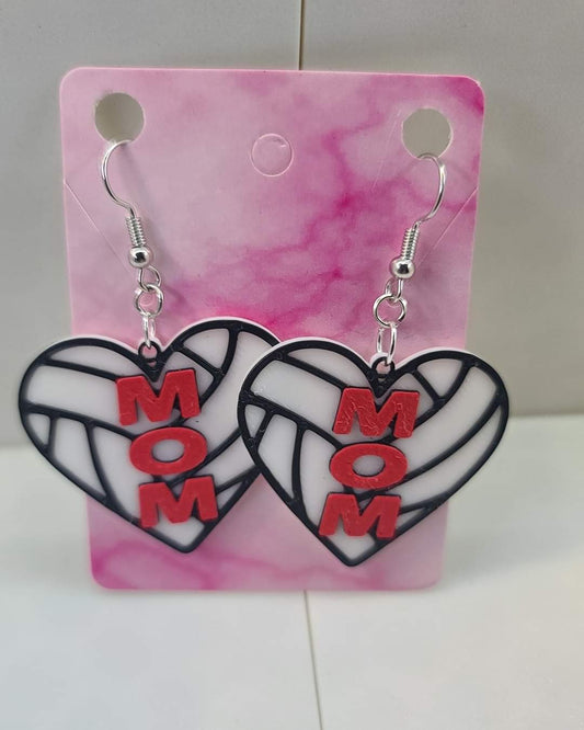 Volleyball Mom Earrings - 3D Printed Earrings!