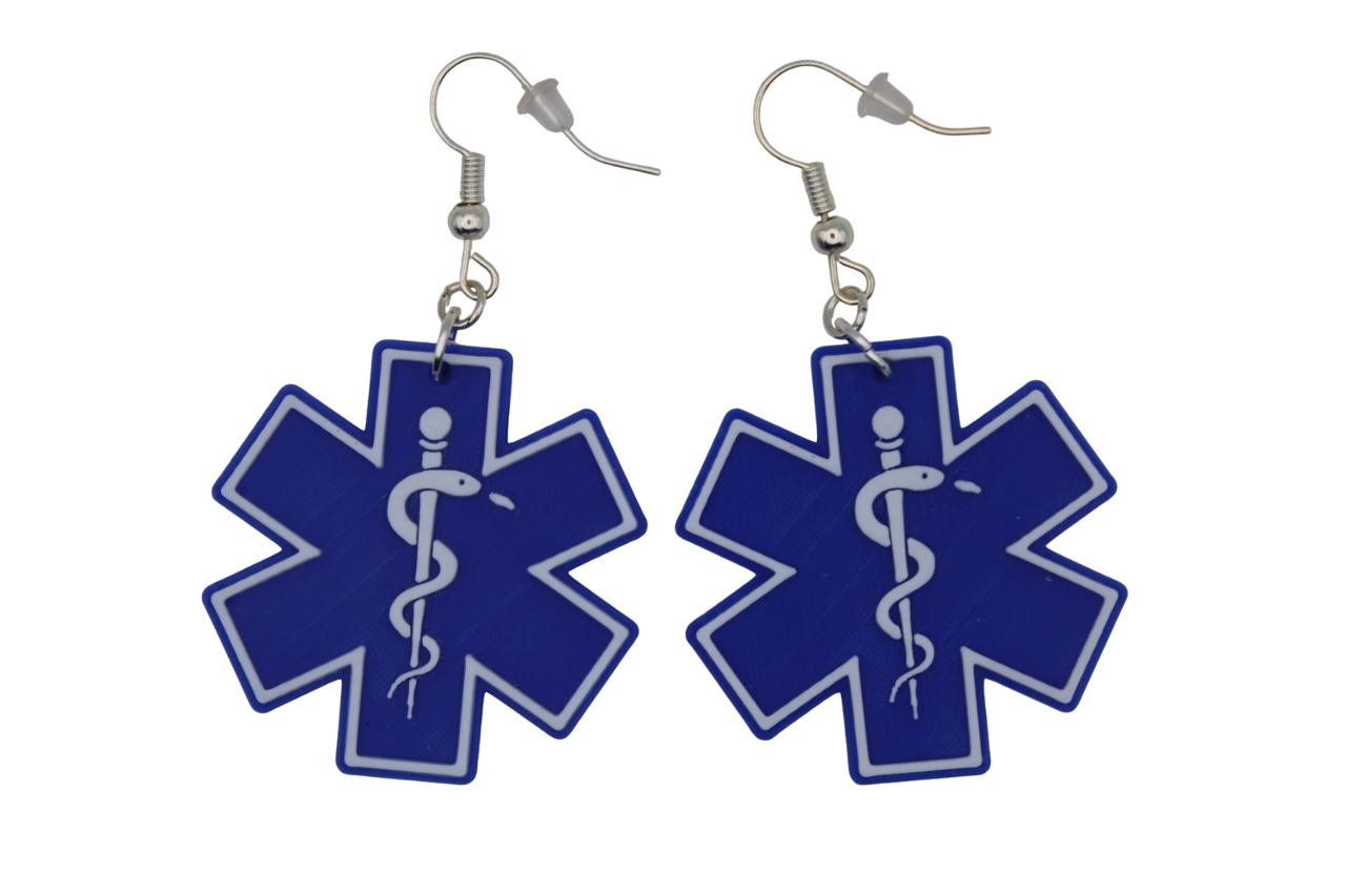 EMS Star of Life earrings