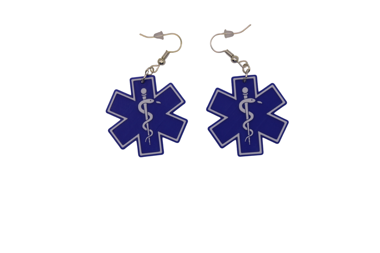 EMS Star of Life earrings