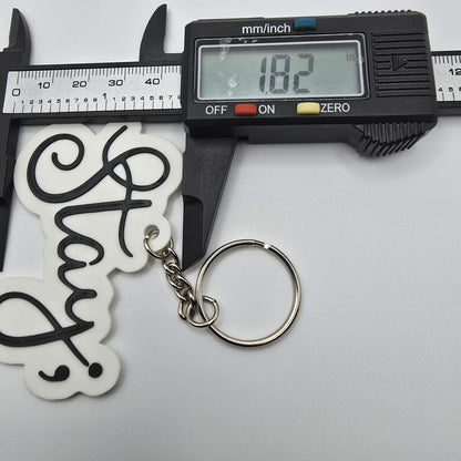Stay Semicolon Keychain - Erratically Eccentric Creations