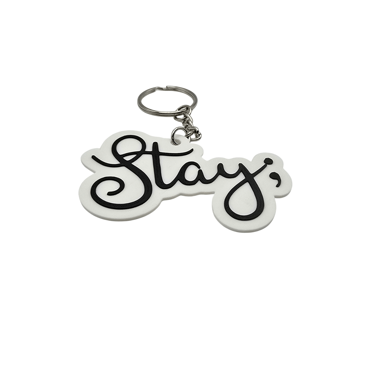 Stay Semicolon Keychain - Erratically Eccentric Creations