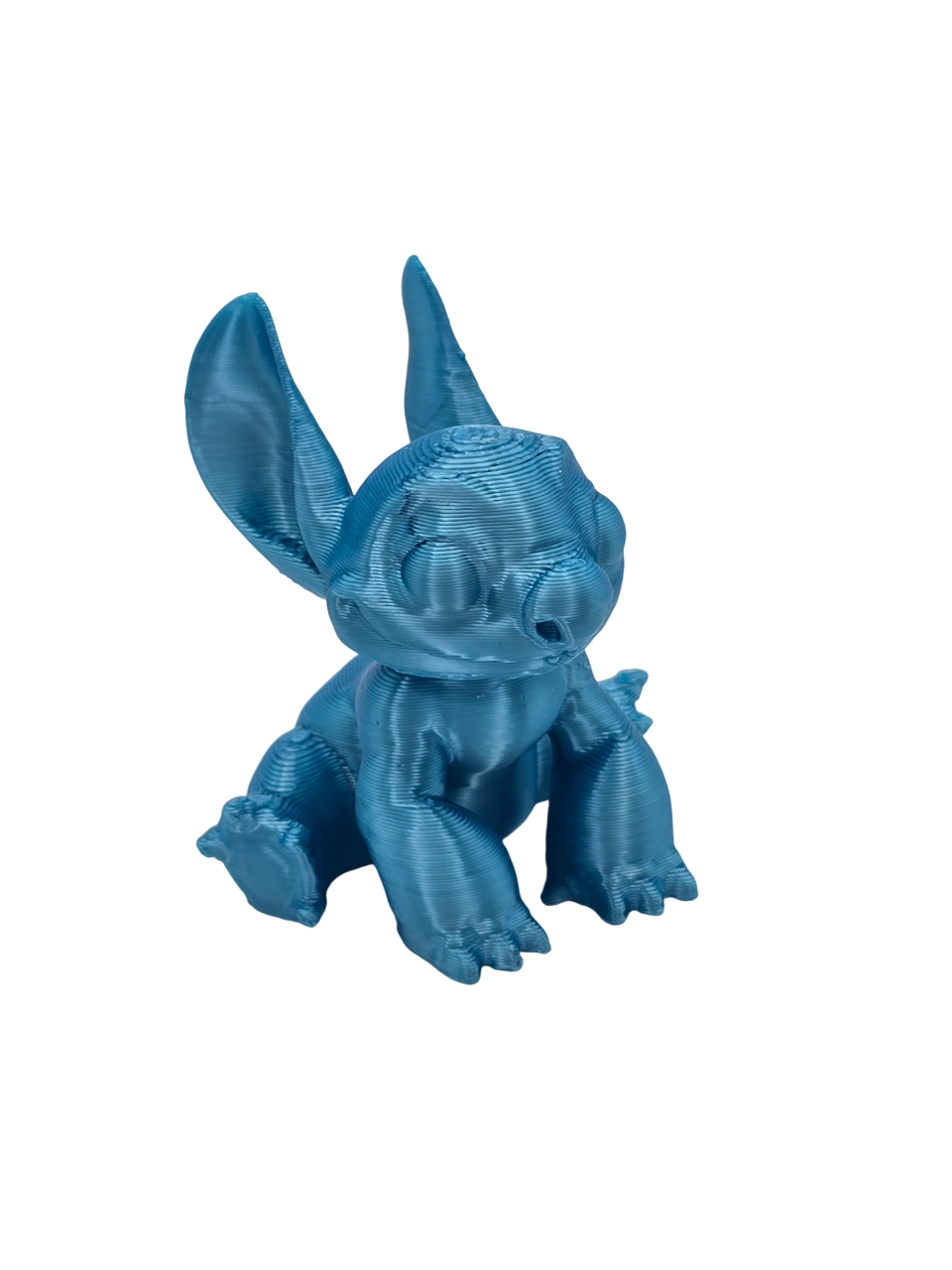 Stitch and Stitch Holding Heart Statues