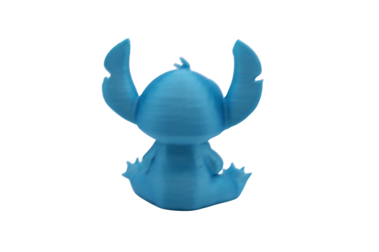 Stitch and Stitch Holding Heart Statues