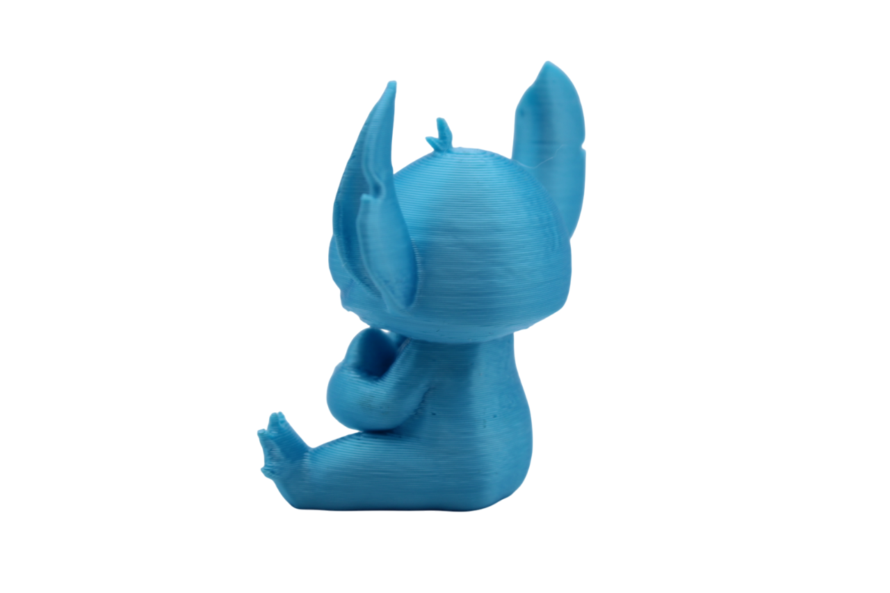 Stitch and Stitch Holding Heart Statues