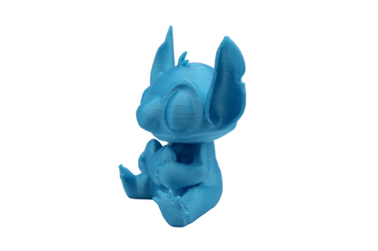 Stitch and Stitch Holding Heart Statues