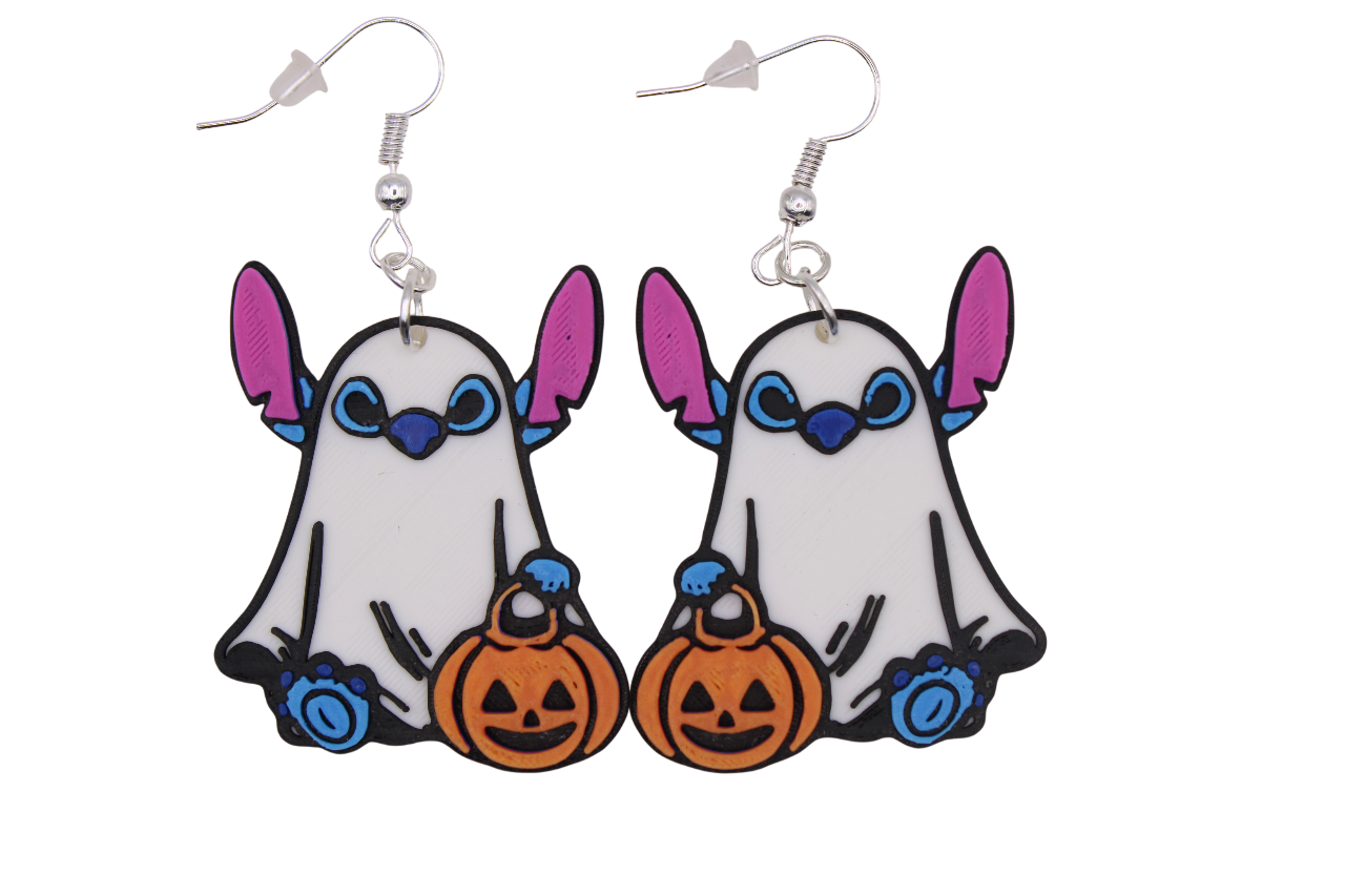 The Experiments in Disguise Collection – 3D Printed Stitch Ghost Earrings