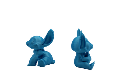 Stitch and Stitch Holding Heart Statues