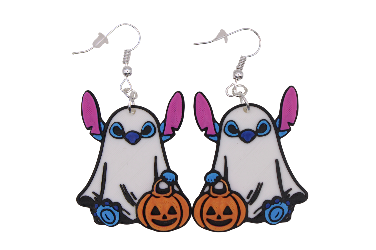The Experiments in Disguise Collection – 3D Printed Stitch Ghost Earrings