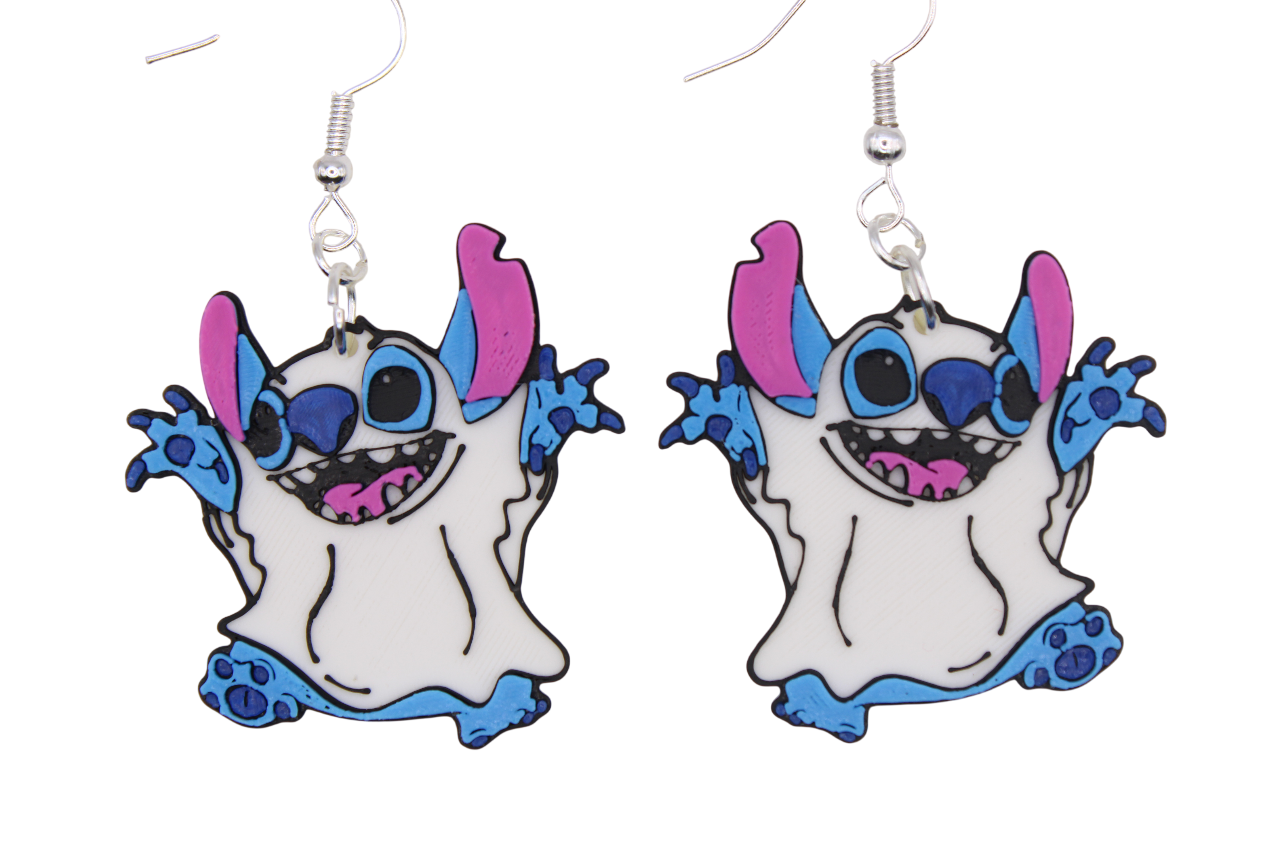 The Experiments in Disguise Collection – 3D Printed Stitch Ghost Earrings