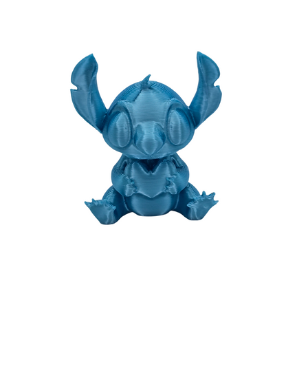 Stitch and Stitch Holding Heart Statues