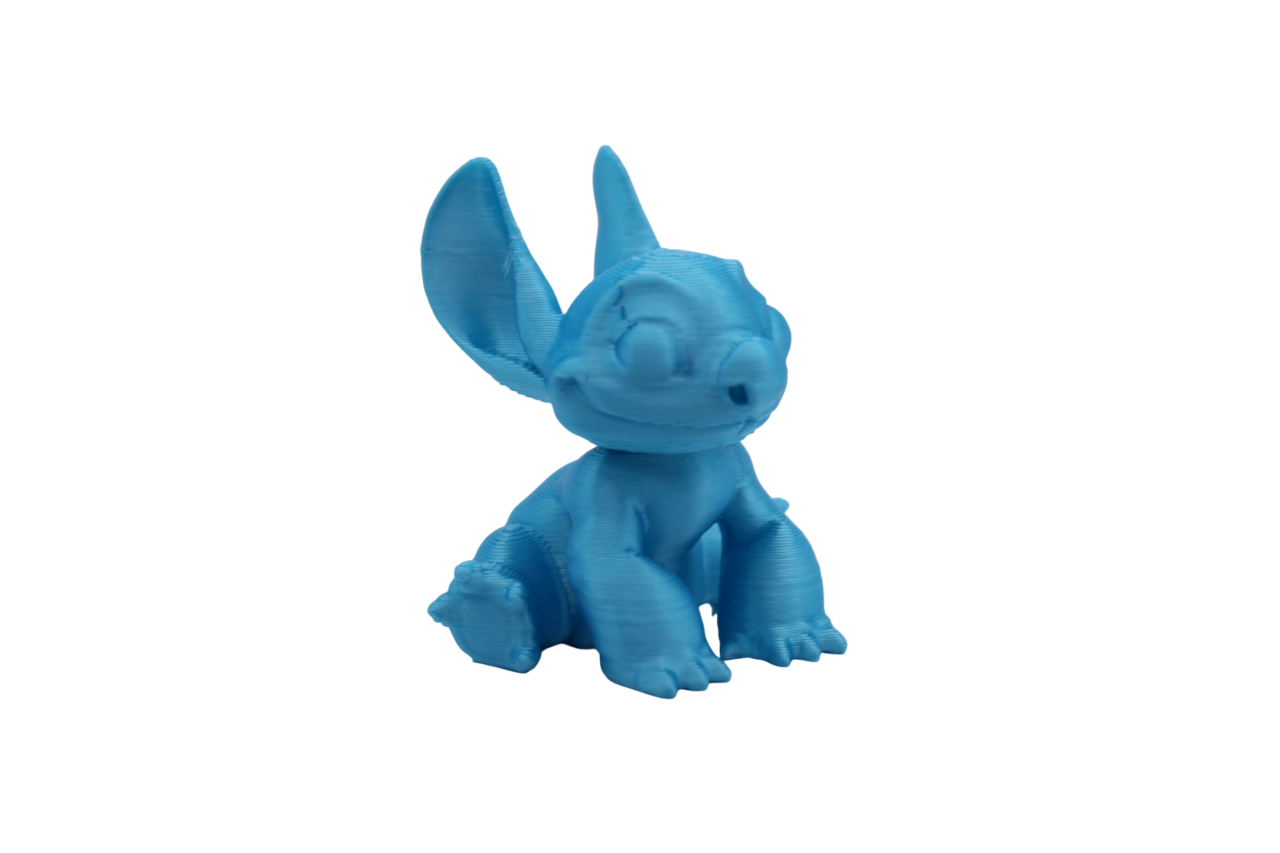 Stitch and Stitch Holding Heart Statues