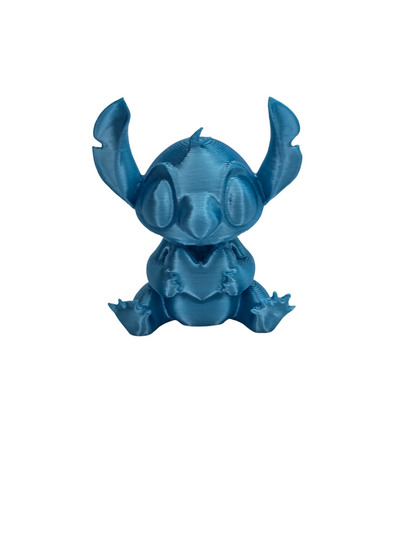 Stitch and Stitch Holding Heart Statues