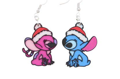 Stitch And Angel Mix Match Christmas Earrings