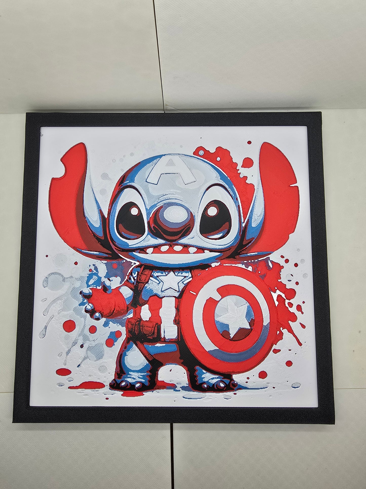 Stitch Captain America Painting