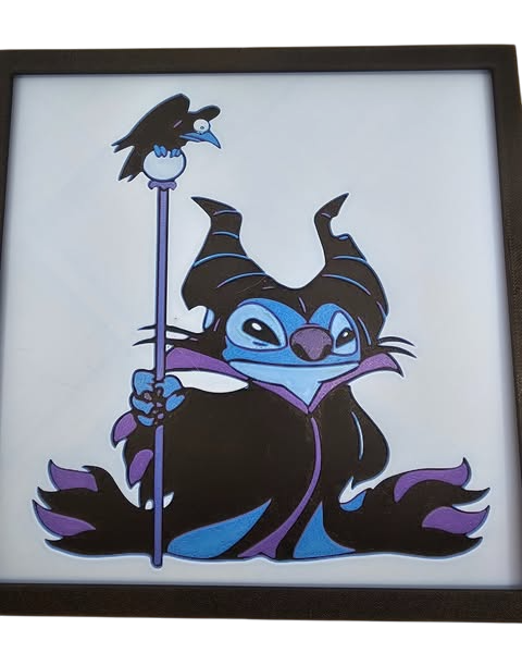 Stitch Maleficent Painting