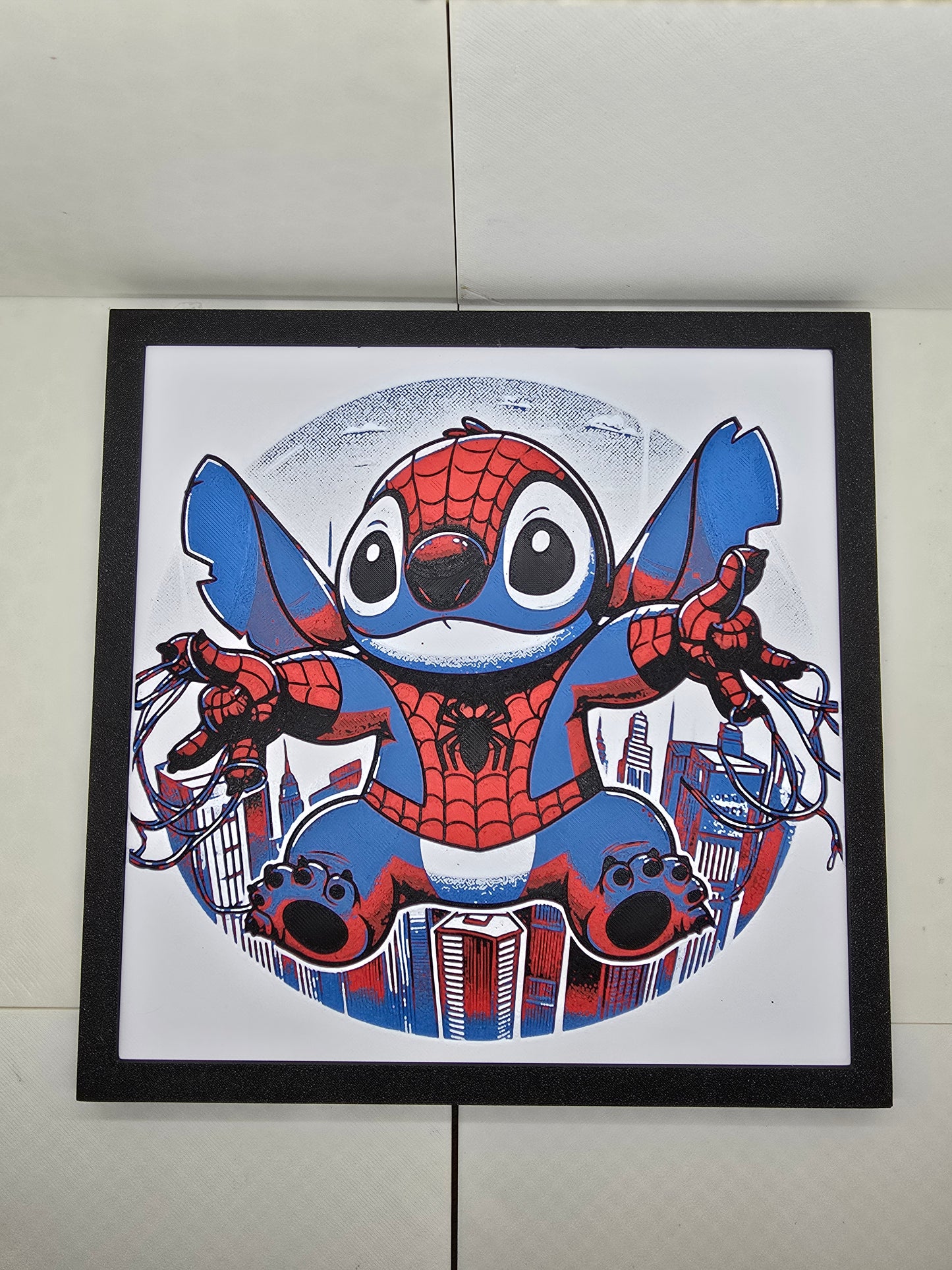 Stitch Spiderman Painting