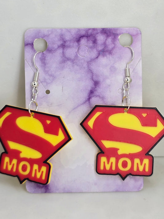 Superman Mom Earrings