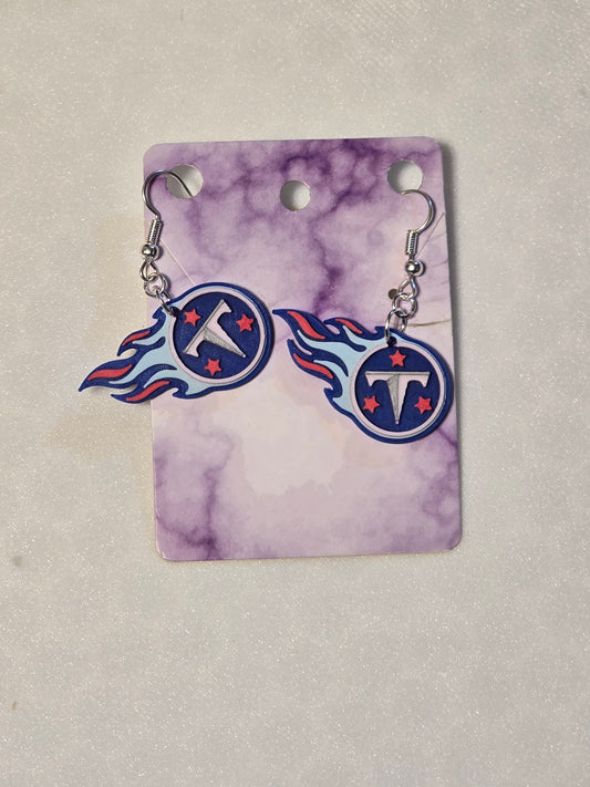 Tennessee Titans Logo Earrings