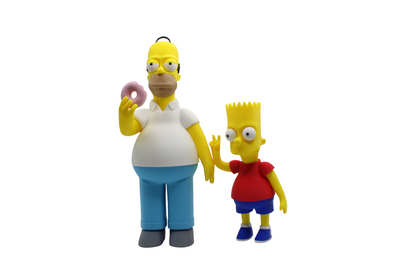 Bart and Homer Simpson