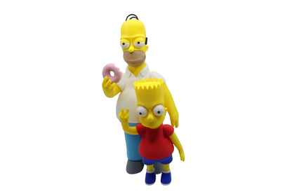 Bart and Homer Simpson
