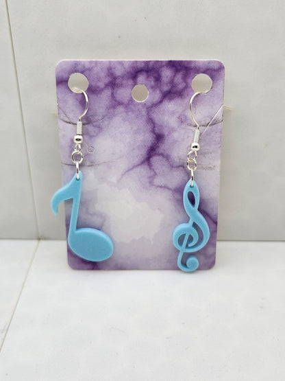 Treble Clef and Eighth Note Earrings - 3D Printed Earrings!