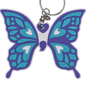 Tribal Butterfly Keychain - Erratically Eccentric Creations