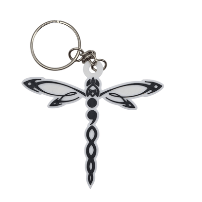 Tribal Dragonfly Keychain - Erratically Eccentric Creations