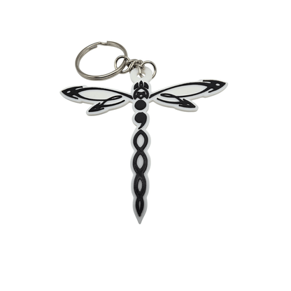 Tribal Dragonfly Keychain - Erratically Eccentric Creations