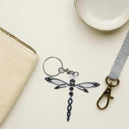 Tribal Dragonfly Keychain - Erratically Eccentric Creations