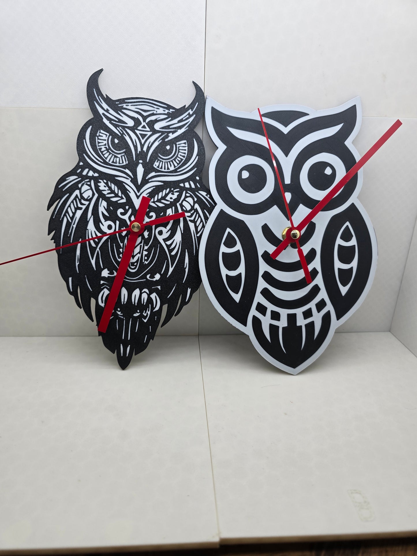 Owl Tribal Clock 3D Printed