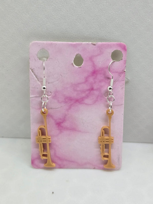 Trumpet Single color Earrings - Erratically Eccentric Creations