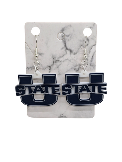 Utah State Earrings 3D Printed