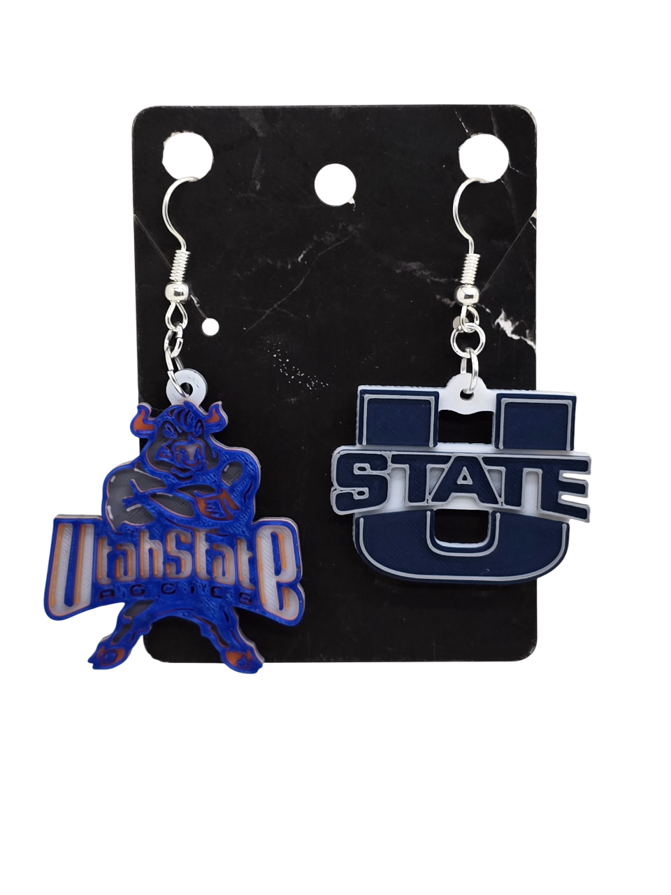 Utah State Earrings 3D Printed